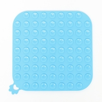 Коврик для лизания на присосках 18,5 х 18,5 см, силикон, голубой