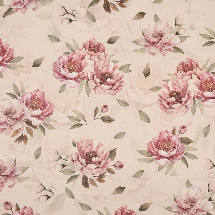 Бумага упаковочная, крафт Бумага упаковочная, крафт "Бутон", 70 х 100 см, 1 лист