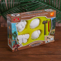 Набор археолога &laquo;Насекомые&raquo;, серия: 4 брикета, молоток, долото