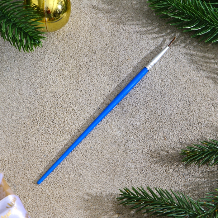 Ёлочное украшение под раскраску «Модник» размер: 8 см; 2 шт., кисть Ёлочное украшение под раскраску «Модник» размер: 8 см; 2 шт., кисть