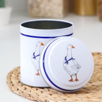 Банка для сыпучих продуктов «Гуси», 800 мл, круглая Банка для сыпучих продуктов «Гуси», 800 мл, круглая