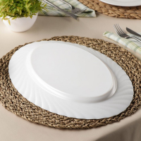 Блюдо овальное стеклокерамическое, 35×25 см, цвет белый Блюдо овальное стеклокерамическое, 35×25 см, цвет белый