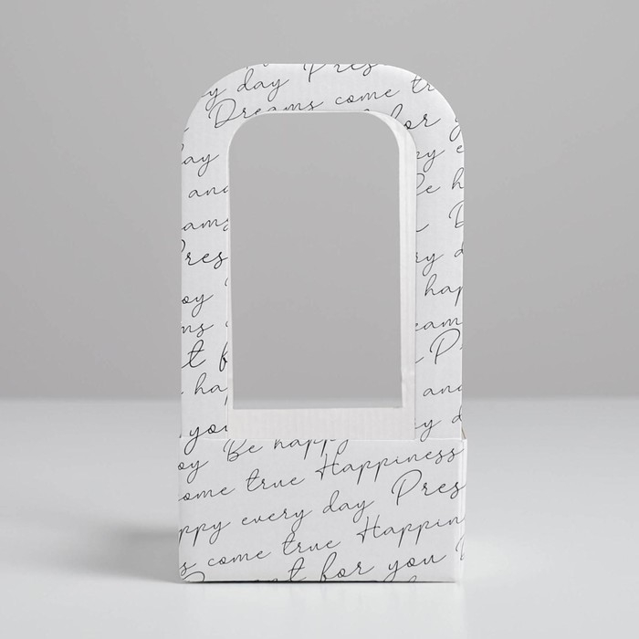 Коробка-переноска для цветов &laquo;Послание&raquo;, 12 см &times; 12 см &times; 22 см