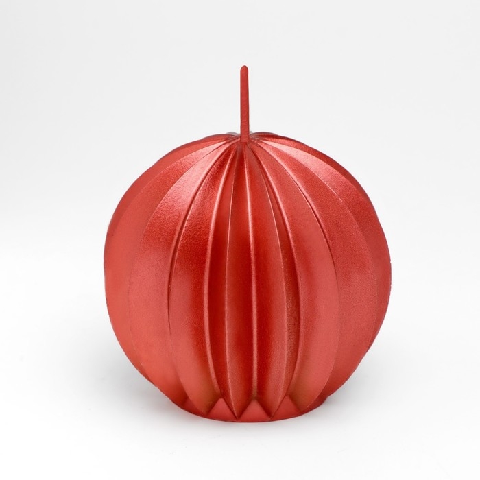 Свеча фигурная Свеча фигурная "Шар граненый", 6,5х6,5 см, красный, в коробке