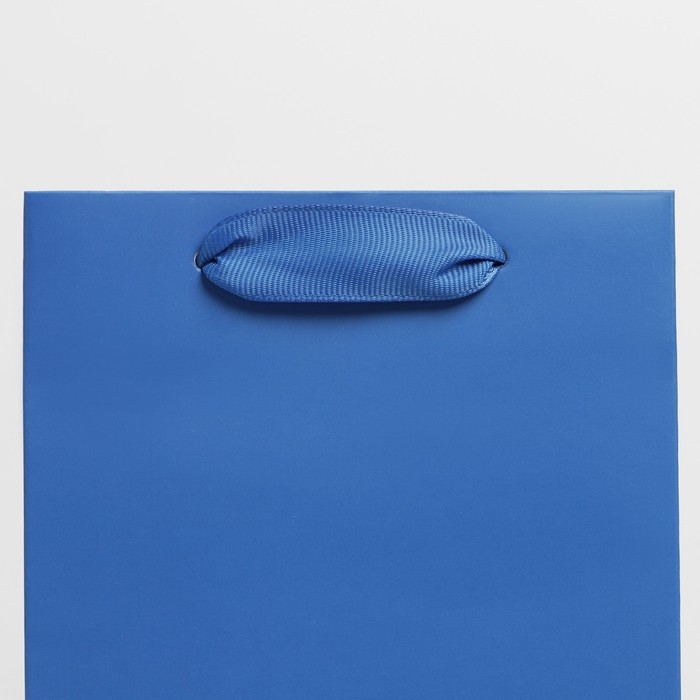 Пакет подарочный под бутылку, упаковка, &laquo;Синий&raquo;, 13 x 36 x 10 см