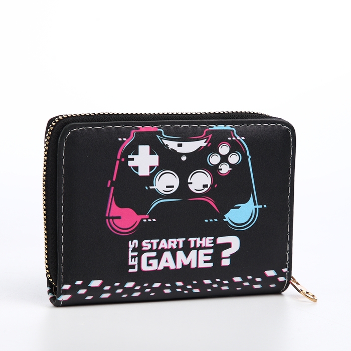 Кошелёк детский на молнии &laquo;Выбражулька&raquo;, цвет чёрный