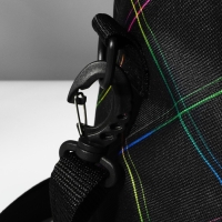 Сумка-футляр «Неон», 2 люверса, d = 21 × 23 см, цвет чёрный/разноцветный Сумка-футляр «Неон», 2 люверса, d = 21 × 23 см, цвет чёрный/разноцветный