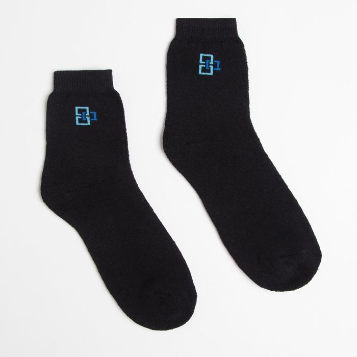 Носки детские махровые, цвет чёрный, размер 20 Носки детские махровые, цвет чёрный, размер 20