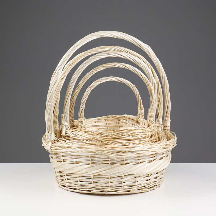 Набор корзин, 5 шт, 40&times;14/42 см, 35&times;13/38 см, 30&times;12/33 см, 26&times;11/28 см, 20&times;10/24 см, ива