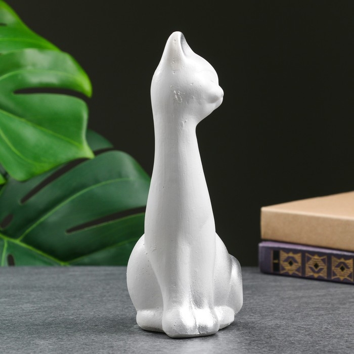 Фигура"Кот мурзик белый" 19см