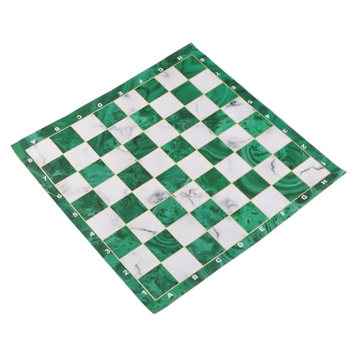 Шахматное поле 39 х 39 см Шахматное поле 39 х 39 см "Малахит", винил