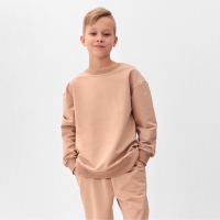 Костюм (свитшот и брюки) детский MINAKU, цвет бежевый, рост 98 см