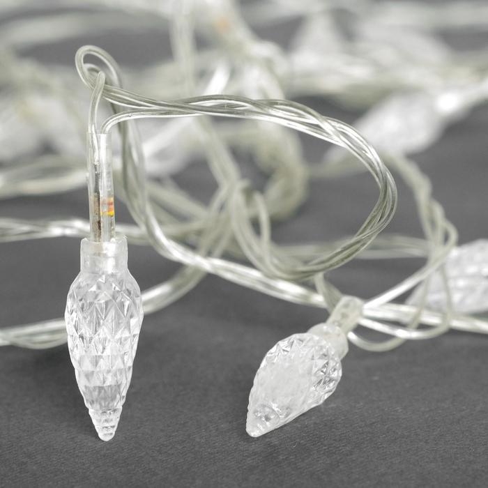 Гирлянда «Нить» 5 м с насадками «Шишки», IP20, прозрачная нить, 20 LED, свечение мульти (RG/RB), мигание, 220 В Гирлянда «Нить» 5 м с насадками «Шишки», IP20, прозрачная нить, 20 LED, свечение мульти (RG/RB), мигание, 220 В