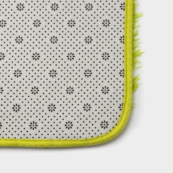 Коврик для дома Доляна «Пушистик», 40×60 см, зелёный Коврик для дома Доляна «Пушистик», 40×60 см, зелёный