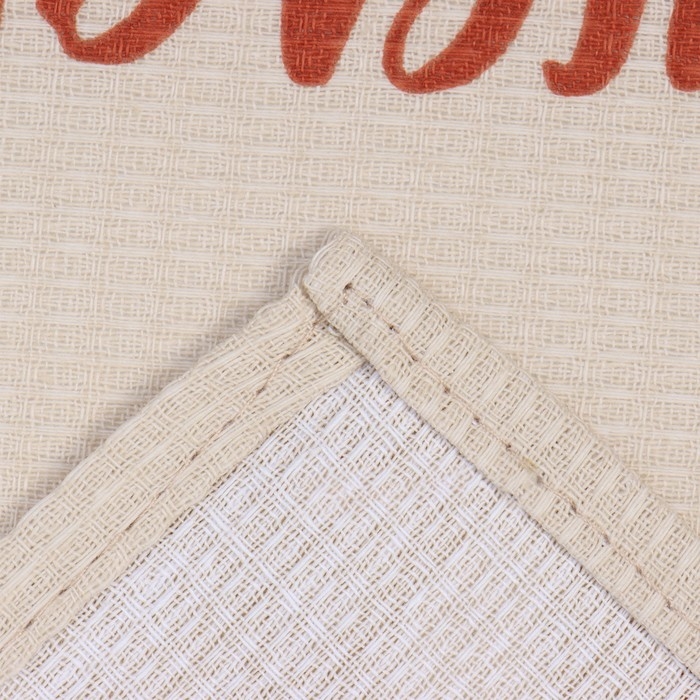 Полотенце Доляна "Рождественские цветы" 28х46 см, 100% хл, вафля 160 г/м2