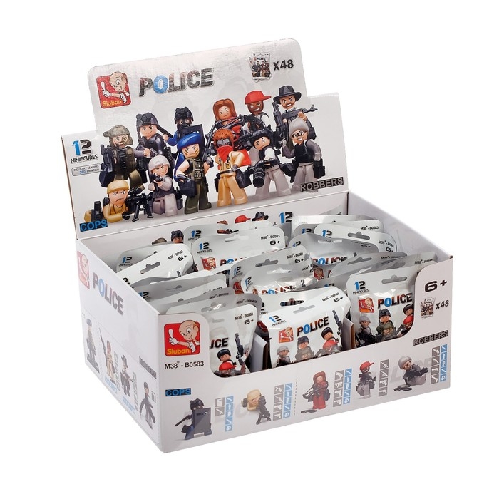 Конструктор фигурки «Полиция и грабители», 1 шт., МИКС Конструктор фигурки «Полиция и грабители», 1 шт., МИКС