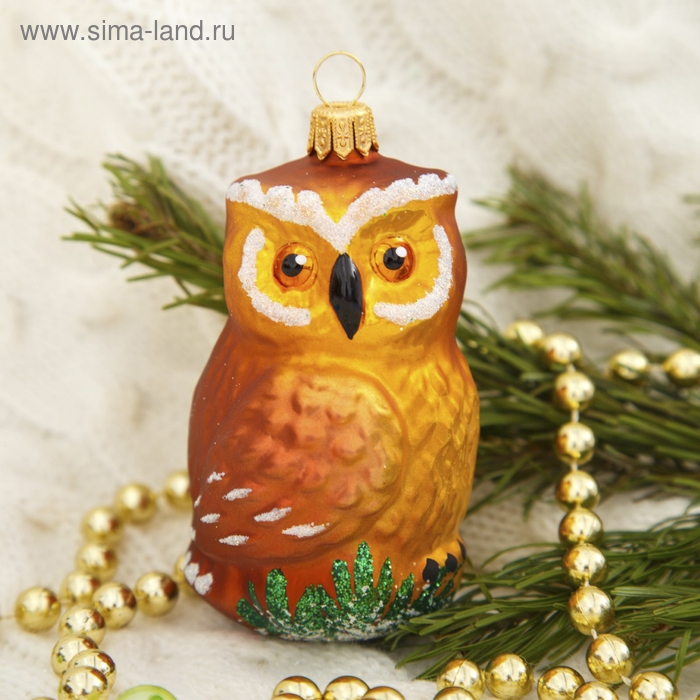 Ёлочная игрушка "Сова", микс h-8,5 см