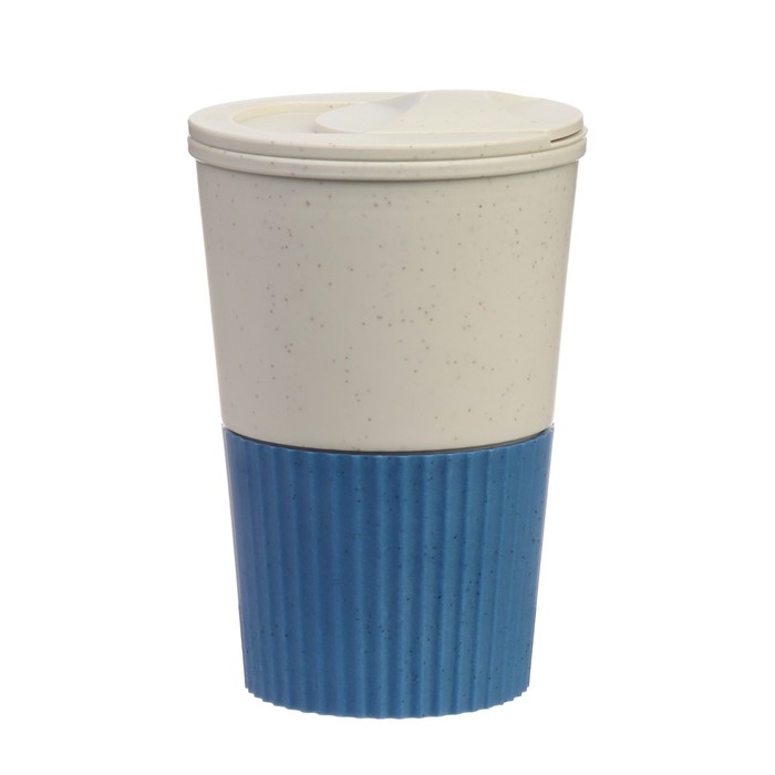Термостакан для кофе, 380 мл, с крышкой, 12.4 × 8.6 см, PP пластик, синий Термостакан для кофе, 380 мл, с крышкой, 12.4 × 8.6 см, PP пластик, синий