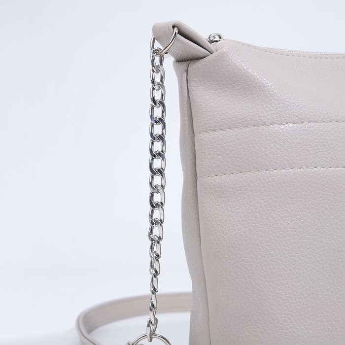 Сумка кросс-боди на молнии, цвет серо-бежевый Сумка кросс-боди на молнии, цвет серо-бежевый