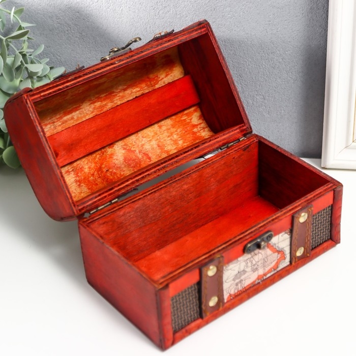 Шкатулка дерево Шкатулка дерево "Карта" 11,5х17,3х10,7 см