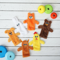 Пальчиковый театр &laquo;Заяц и лисичка&raquo;, набор: 6 персонажей, сценарий