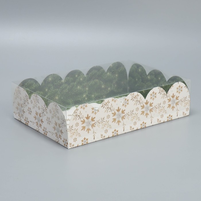 Коробка подарочная с PVC крышкой &laquo;Счастья в новом году&raquo;, 20 х 30 х 8 см, Новый год