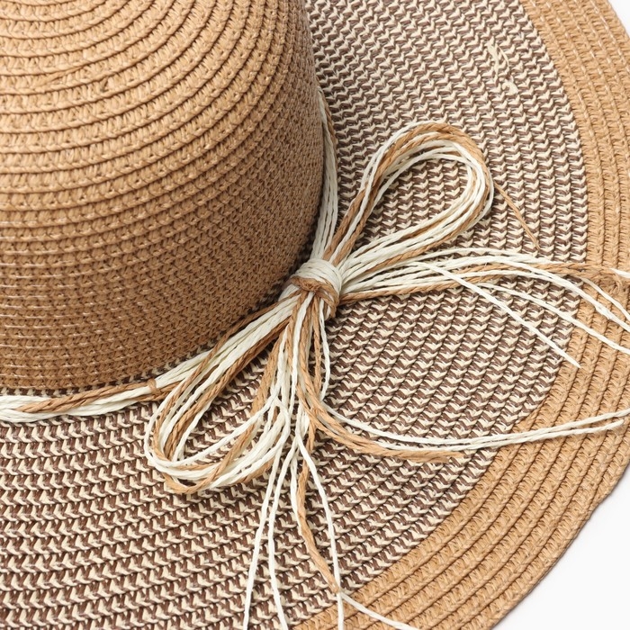 Шляпа женская MINAKU, цв. светло-коричневый, р-р 58 Шляпа женская MINAKU, цв. светло-коричневый, р-р 58