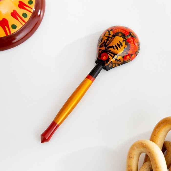 Сахарница«Ягодка», с ложкой, 10.5×11 см, хохлома Сахарница«Ягодка», с ложкой, 10.5×11 см, хохлома