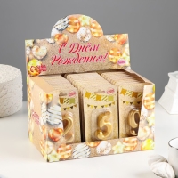 Шоу-бокс со свечами для торта "Овал ", золото, 30 шт Шоу-бокс со свечами для торта "Овал ", золото, 30 шт