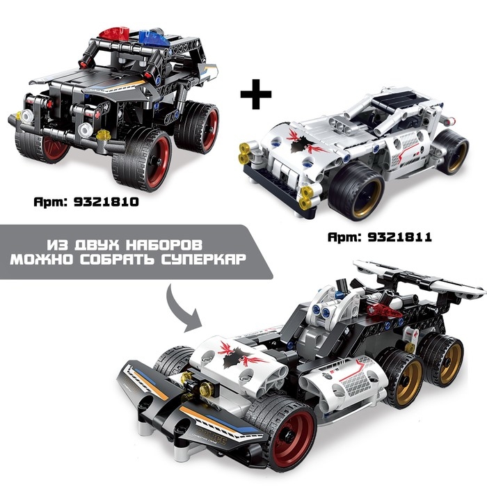 Конструктор полицейский внедорожник UNICON Mechanics, инерционный, 213 деталей, 6+ Конструктор полицейский внедорожник UNICON Mechanics, инерционный, 213 деталей, 6+