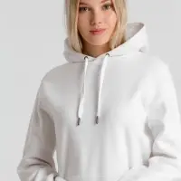 Толстовка с капюшоном унисекс King, белая, размер XS