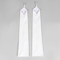 Перчатки женские через палец, цвет белый, длинные Перчатки женские через палец, цвет белый, длинные