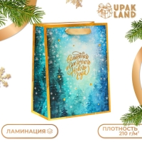 Пакет ламинированный &laquo;Снежинки&raquo;, MS 18 &times; 23 &times; 10 см