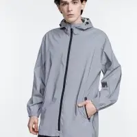 Парка Manifest из светоотражающей ткани, серая, размер M/L