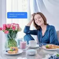 Умная колонка &laquo;Капсула Мини&raquo; с помощником &laquo;Маруся&raquo;, светло-серая