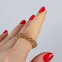 Массажёр &laquo;Су-джок&raquo;, d = 3,5 см, с 2 кольцами, цвет синий