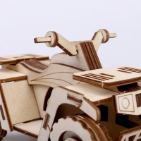 Конструктор из дерева &laquo;Квадроцикл&raquo;, 14х7,7х8,3 см, в комплекте краски, кисточка и наждачная бумага