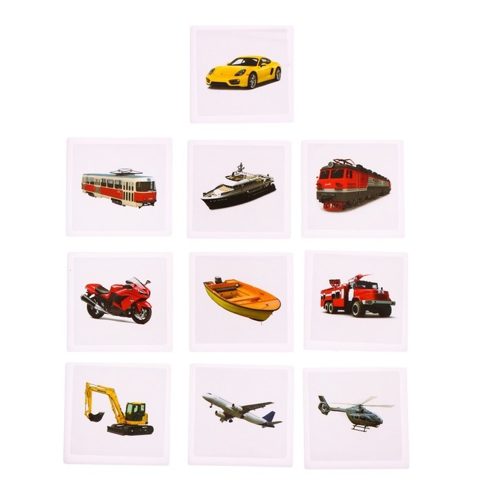 Полезный чемоданчик &laquo;Транспорт&raquo;, пластиковые фишки, карточки