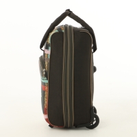 Чемодан малый с сумкой "Краски", отдел на молнии, наружный карман, цвет серый