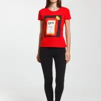 Футболка женская &laquo;Сода&raquo;, красная, размер S