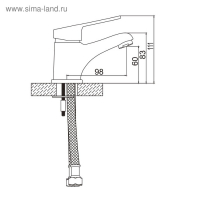 Смеситель для раковины Accoona A9051, однорычажный, латунь, хром Смеситель для раковины Accoona A9051, однорычажный, латунь, хром