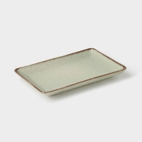 Блюдо фарфоровое Pearl, 18&times;13 см, цвет мятный