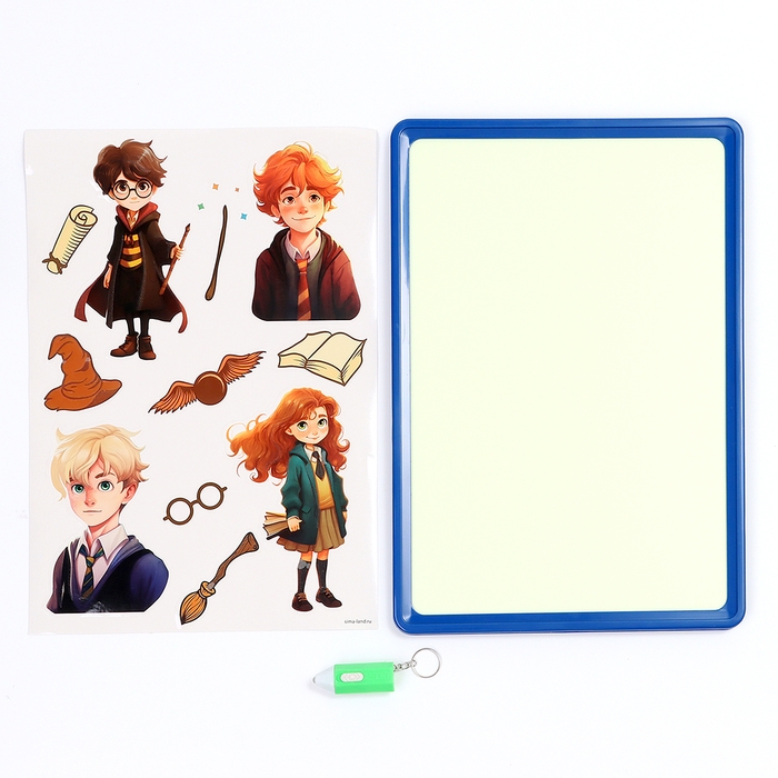 Рисование светом. Набор для рисования в темноте &laquo;Волшебство&raquo;, голубой, А4