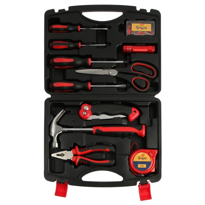 Набор инструментов в кейсе ТУНДРА, универсальный, 11 предметов