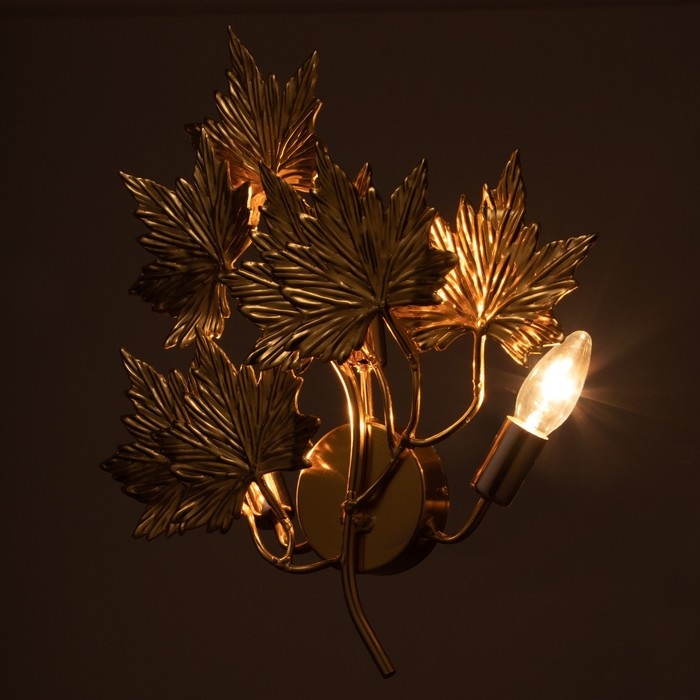 Бра Бра "Клен" 1хЕ14 40Вт золото 55х55х15 см