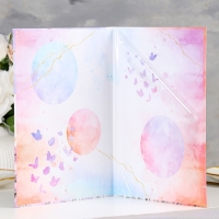 Свидетельство о заключении брака "Цветение" софт тач, тиснение, бабочки, 31х22,5 см Свидетельство о заключении брака "Цветение" софт тач, тиснение, бабочки, 31х22,5 см