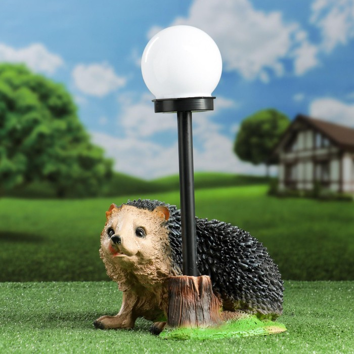 Садовый фонарь Садовый фонарь "Ёжик на ножках с фонарем" 25 см МИКС