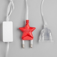 Гирлянда &laquo;Бахрома&raquo; 3 &times; 0.5 м с насадками &laquo;Шарики и ёжики&raquo;, IP20, прозрачная нить, 80 LED, свечение мульти (RG/RB), мигание, 220 В