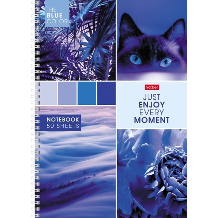 Тетрадь A4, 80 листов в клетку на гребне Тетрадь A4, 80 листов в клетку на гребне "Калейдоскоп Моментов", обложка мелованный картон, блок 65 г/м2, 4В МИКС