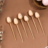 Шпажки «Яйцо пасхальное», цвет оранжевый, набор 6 шт. Шпажки «Яйцо пасхальное», цвет оранжевый, набор 6 шт.